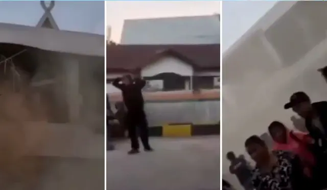 Video Detik-Detik Gedung Pelabuhan Maumere Ambruk Saat Gempa M7,7 Guncang Flores