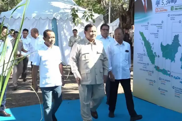 Prabowo Didampingi Bahlil dan Airlangga di Groundbreaking PLTS 100 GWp Bali